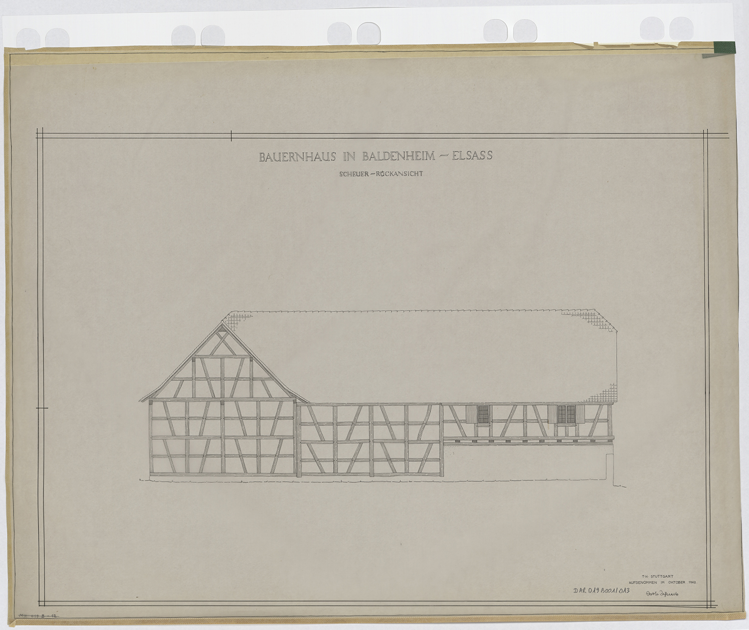 Façade postérieure du corps de dépendances.